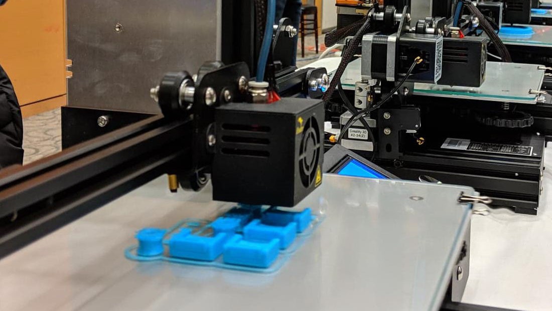 A 3D Printer, printing our first prototype